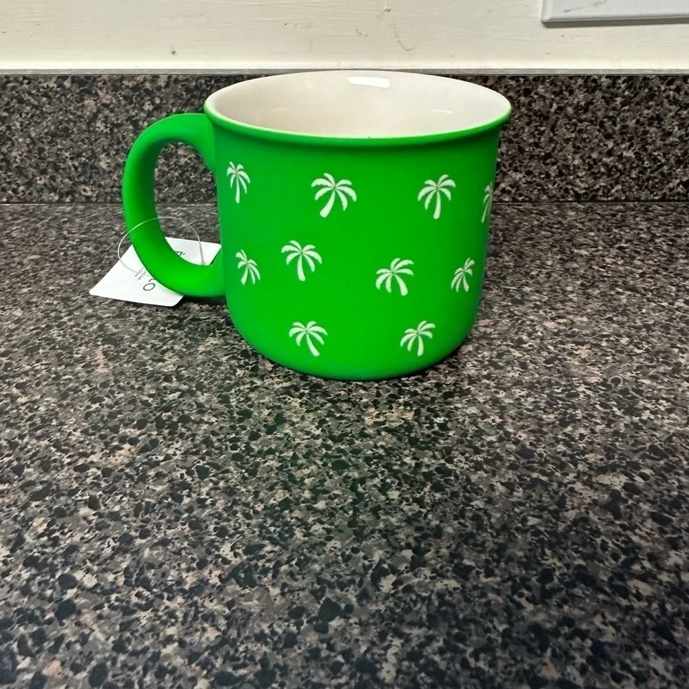 Palm Tree Soft Touch Green Mug